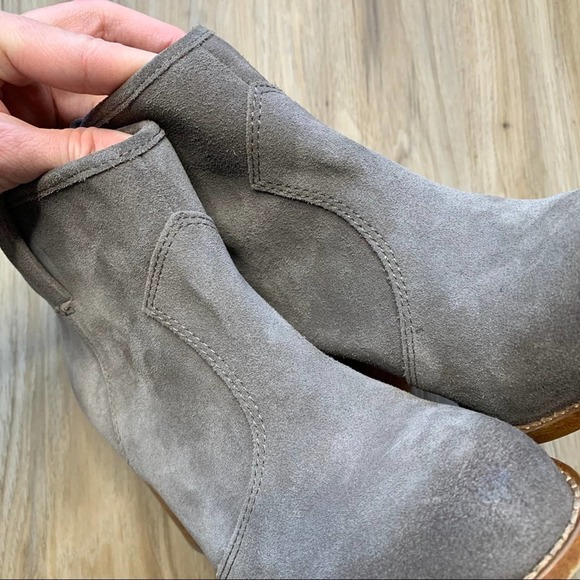 SPLENDID Lakota Gray Suede Western Booties - Women's Size 6 - Picture 2 of 12